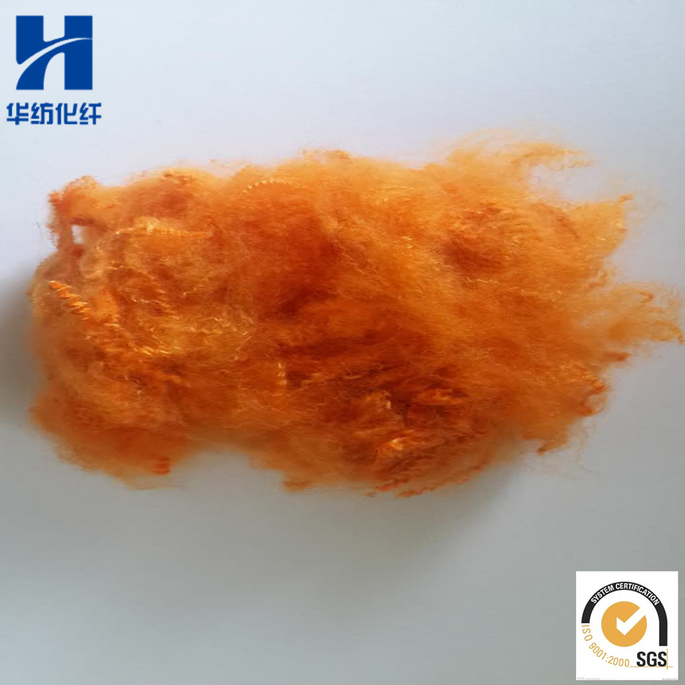 深黃色滌綸短纖