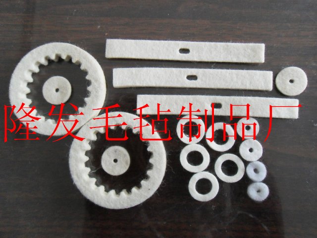 異形羊毛氈件，羊毛氈拋光片，減震毛氈