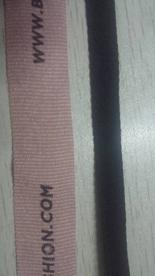 粉色丙綸織帶 印黑色LOGO