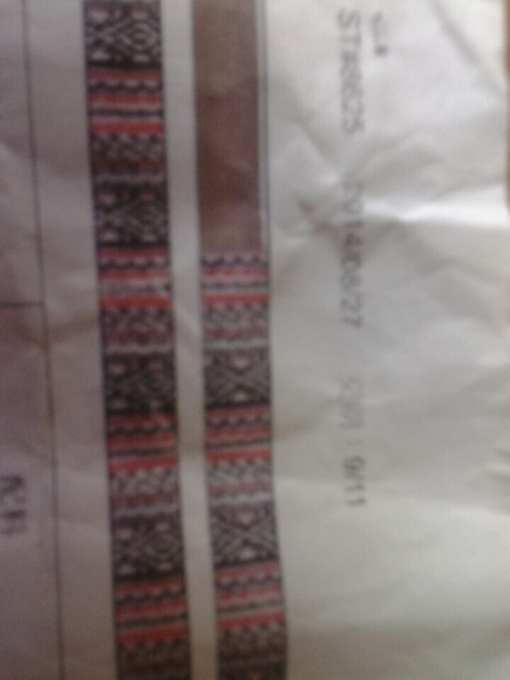 3/4“五色緯紗提花帶 