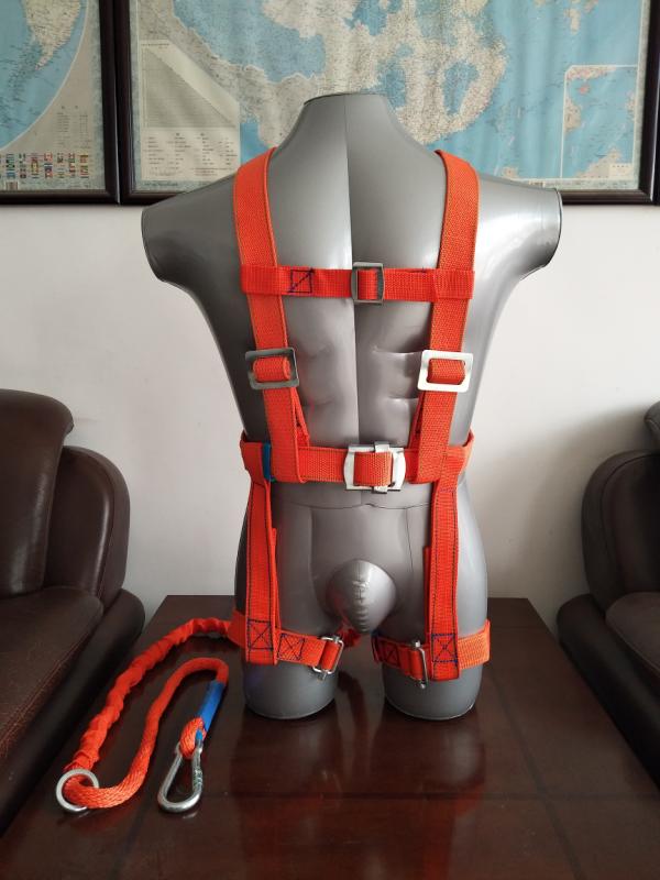 丙綸安全帶—五點單小鉤2米，材質丙綸高強￥36 