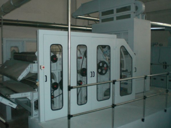 梳理、鋪網機、針刺、熱軋機