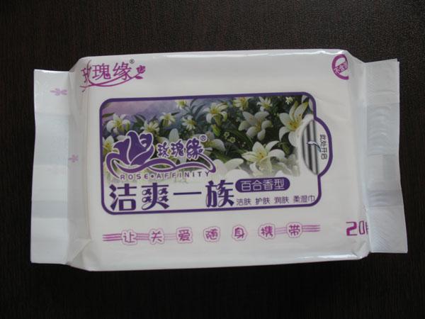 濕巾濕巾潔爽一族百合香型潔膚潤膚柔濕巾2