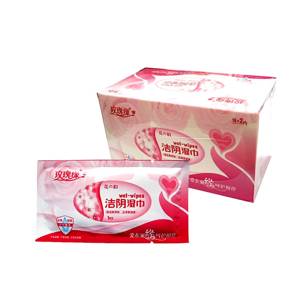 濕巾玫瑰緣女士護理單片濕巾保健品家居用品