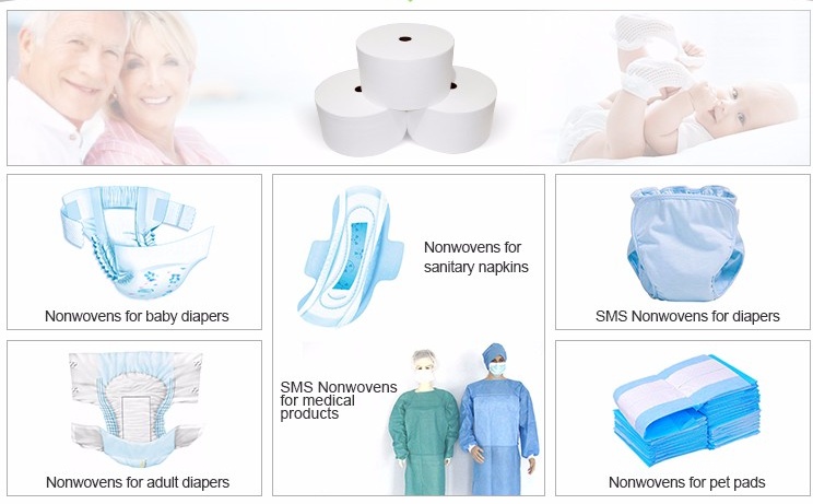SMS醫用無紡布，紡粘無紡布，pp無紡布