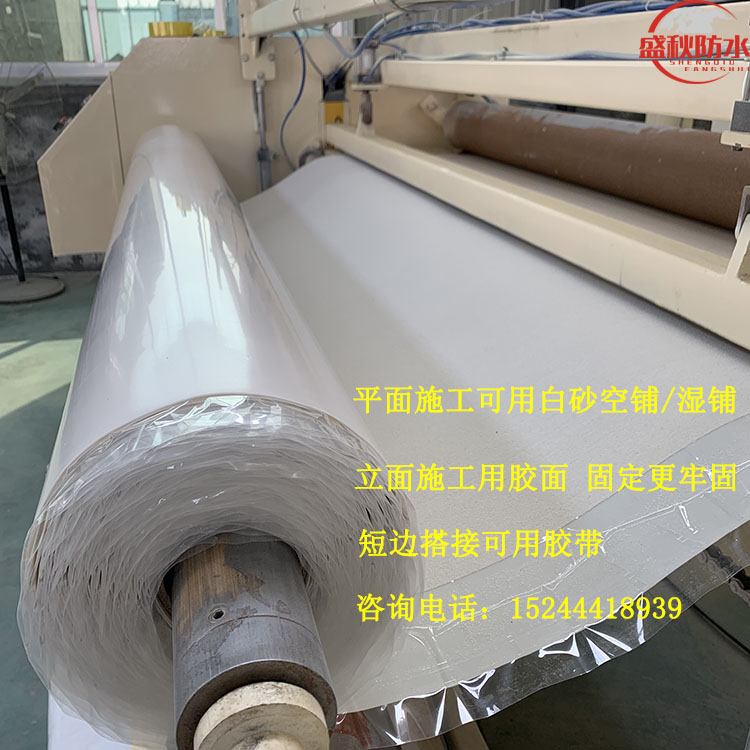 砂麵 膠麵HDPE自粘高分子膠膜防水卷材1.2mm_盛秋_非