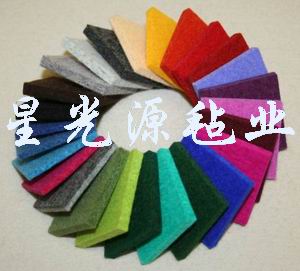 纖維毛氈布，羊毛針刺氈，彩色無紡布