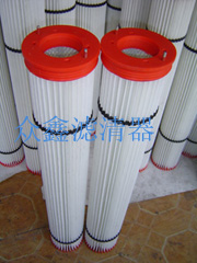 眾鑫攪拌樓倉頂粉塵濾芯、除塵濾芯